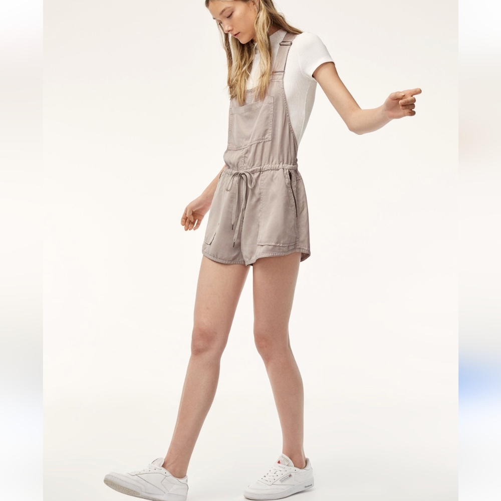 Wilfred Free Soft Lovely Beatriz Taupe Beige Romper Size XS